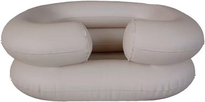 Opblaasbare Haarwasbak - Draagbare Spoelbak - Hygiëne aan Bed - Inclusief Pomp & Afvoer - Lichtgewicht en Compact - Wit
