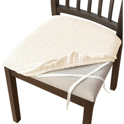 1 pièce Housse de Siège de Chaise Jacquard avec Sangles pour Salle à Manger Housse de Chaise Extensible Coussin de Chaise Élastique Housse de Protection pour Fête Mariage