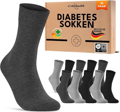 Diabetes Sokken - Comfort Band Sokken - Dagelijks Gebruik - Naadloos Ontwerp - 10 Paar