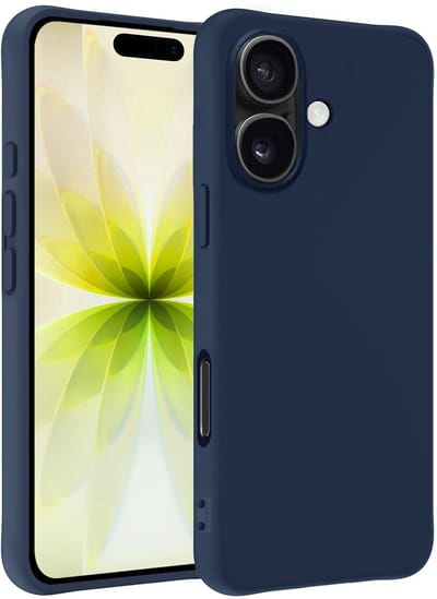 Hoesje - Geschikt voor Apple iPhone 17 - Sterk & Shockproof - Hoes Cover - Siliconen Case - Telefoonhoesjes - Donkerblauw