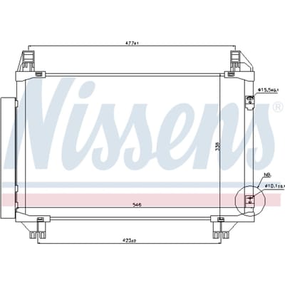 Condensator, airconditioning NISSENS 940130