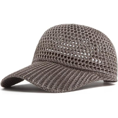 Casquette de Baseball d'Été Maille Femmes Hommes Crochet Creux Trucker Visière Soleil Snapback Féminin Décontracté Pour l'Extérieur Quotidien Réglable Adjustable gray