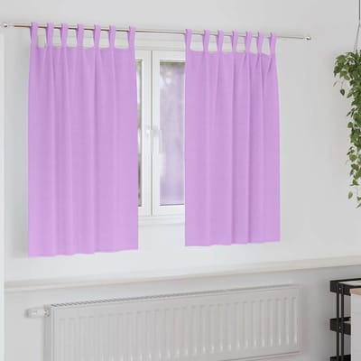 vidaXL Zwart-out Gordijnen met Ringen 2 st Paars 140 x 140 cm