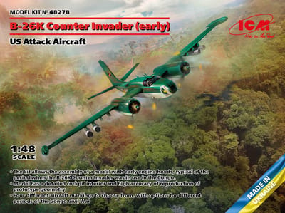 ICM Modelbouwpakket Militaire voertuigen - 48278 B-26K Counter Invader early - US Attack Aircraft Plastic - 1:48 - Modelbouw