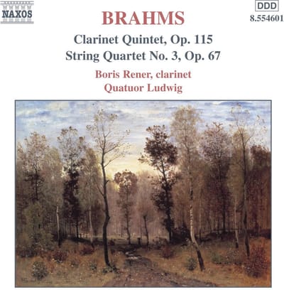 Quatuor Ludwig, Boris Rener - Brahms: Clarinet Quintet | String Quartet (CD)