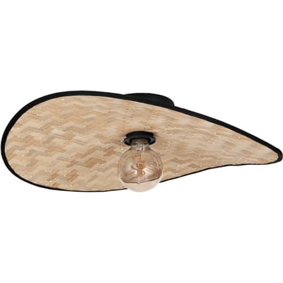 EGLO Marywell Plafondlamp - E27 - 50 cm - Zwart/Bruin - Hout