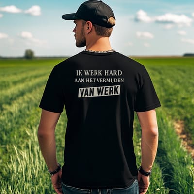 AGRIFANS® Werk Vermijden - Heren T-shirt - S
