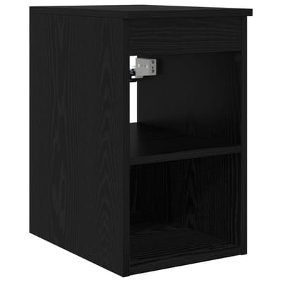 vidaXL - Badkamerkast - Tussenin - Zwart - eiken - 30 - x - 35 - x - 50 - cm - Bewerkt - hout