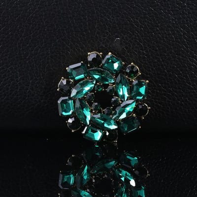 Bloemlegering Speld Mode Strass Kristal Corsage Eenvoudig Temperament Kleding Accessoires black