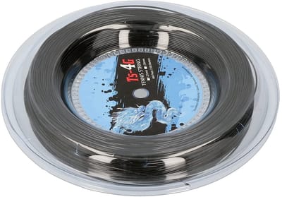 Dailygoods- Tennisracketsnaar 200 m - Zwart - Tennisaccessoire - Buitensporten - 1.30 mm - Duurzaam materiaal - Tennisstring