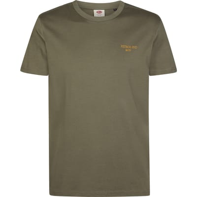 Petrol Industries - Heren T-shirt met print zimmer - Groen - Maat S