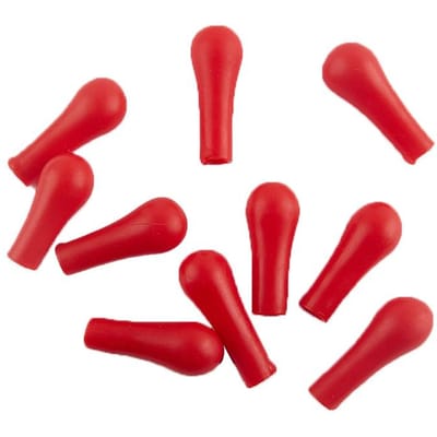 10 stuks Rode Rubberen Bolkop Druppelfles Rubberen Zuigbol Voor Glazen Pipet 678 ml Insteekpipet Laboratoriumbenodigdheden 10pcs