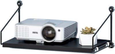 Projector Standaard - Beamer Plank - Muur Montage - Opvouwbaar Ontwerp - 31.4 x 7.8 Inch - Zwart