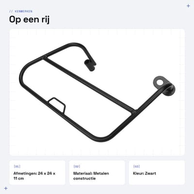 Dailygoods- Zijbagagedrager Metalen - Praktische Opslag - Eenvoudige Installatie - Zwarte Coating - Elegant Ontwerp - Geschikt voor Moto Super Cub C125 2019-2023 - Bagagerek