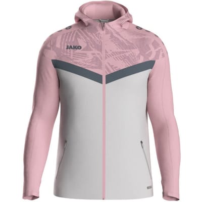 Jako Iconic Jas Met Kap Kinderen - Zachtgrijs / Roze / Antra Light | Maat: 128