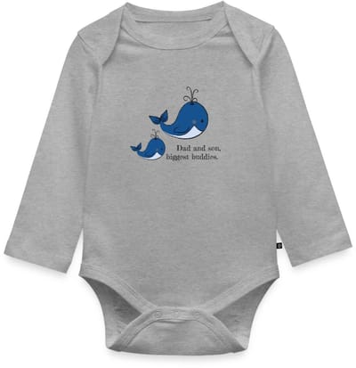 Lieve Walvis Vader En Zoon Baby Rompertje Met Lange Mouwen