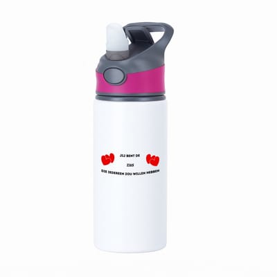 Hacebo® - jij bent de zus die iedereen zou willen hebben waterfles met rietje roze - Zus - geweldige zus - liefste zus - verjaardag - cadeau - kado - bedankje - geschenk - water fles - 650ML