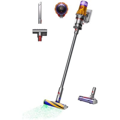 Dyson V12 Detect Slim Absolute - Steelstofzuiger - Nikkel/Geel - 150 Air Watts - Lichtgewicht