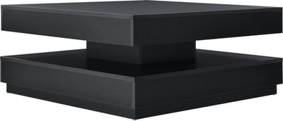 Salontafel Florenz met draaibaar blad zwart 76x76x38 cm [en.casa]