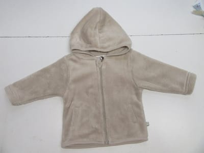 Noukie's - Gilet met kap en rits - Beige - 1 jaar 80