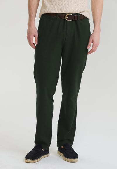 Felix Hardy Chino Zomer Broek Katoen Linnen Heren Khaki - 34