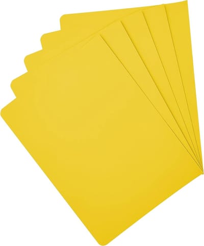 SnelShoppen - 25 Kartonnen Mappen met Snelle Gaten - 200g Kraftpapier - Kleur: Geel met Folie - Ideaal voor Kantoor, School en Organisatie