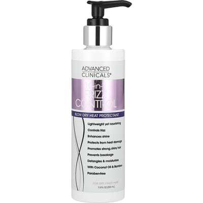 Advanced Clinicals, 10-In-1 Hair Detangle, Prevents Blow-Dry Heat Damage, 7.5 fl oz (222 ml) white