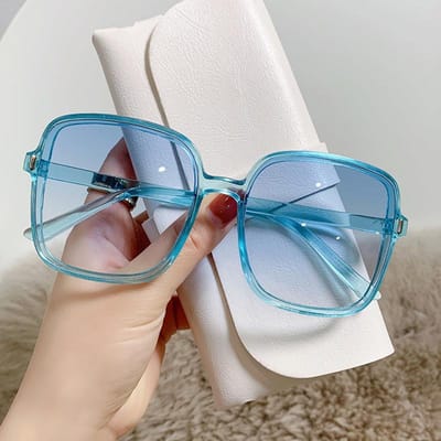 Lunettes de Soleil Carrées Surdimensionnées Vintage Femmes Marque de Luxe Grande Monture Noir Mode Dégradé Lunettes de Soleil Féminines MULTI