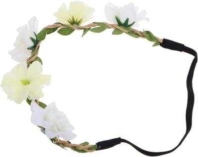 Bloemen Krans Hoofdband - Bruids Kroon Diadeem - Feestelijke Decoratie - Lichtgewicht Stof Materiaal - 17x17x4 cm - Multicolor
