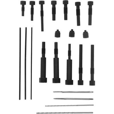 Kit d'outils d'extraction de bougies de préchauffage 22 pièces avec boîte de rangement pour M10 M8 black