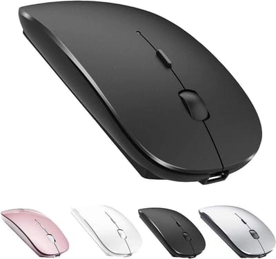 Ntech - Muis Draadloos - Draadloze Muis Laptop Zwart - Bluetooth Muis Draadloos - Ergonomisch - Laptop en gaming - Extra Stil