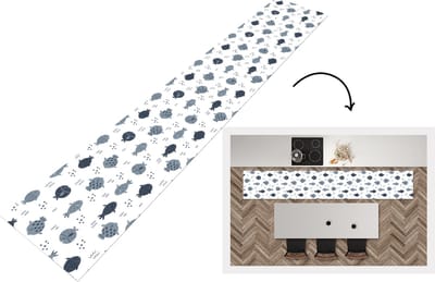 Keukenloper - Loper keuken - Patronen - Jongens - Vissen - Kinderen - 300x50 cm - Keukenloper vinyl