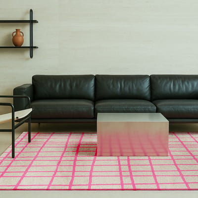 Binnen & Buiten Vloerkleed - 80 x 150 cm - Lola&Moi Caro Hot Pink - Laagpolig Tapijt - Gerecycled PET - Made in Belgium - Circulair