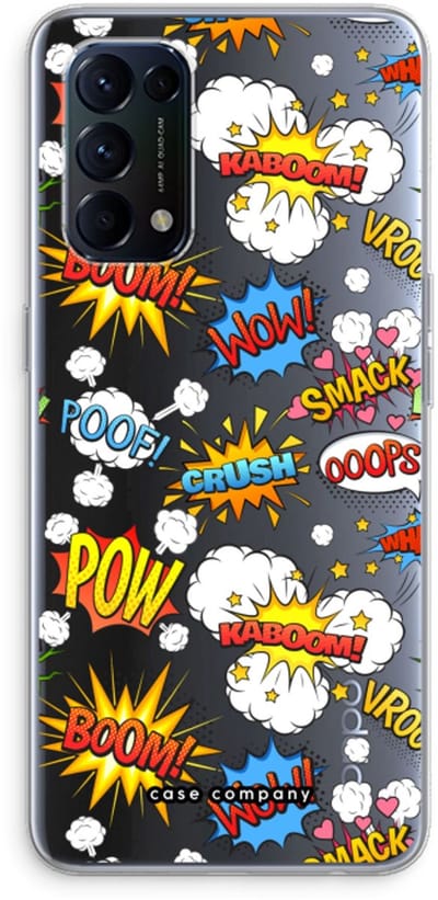 Case Company® - Hoesje geschikt voor Oppo Find X3 Lite hoesje - Pow Smack - Soft Cover Telefoonhoesje - Bescherming aan alle Kanten en Schermrand