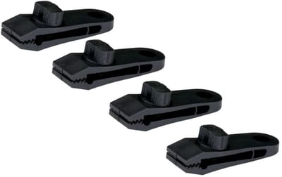 Camp Active Tenttapijt clips - zeilklem met schroef - set van 4 - zwart - 82 mm