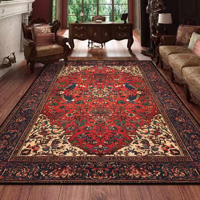 Tapis persan rétro grand luxe rouge décor bohème pour salon tapis de chevet tapis de maison 160x230 120*160cm