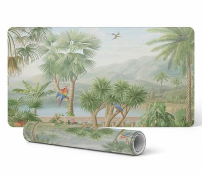 Designer beschermlaptoppad met tropisch landschap, 100x50 cm