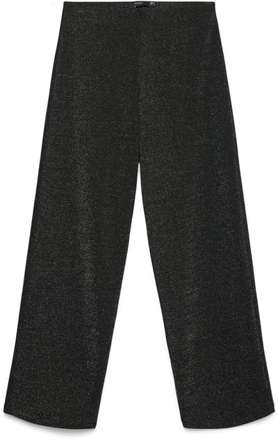 Vero Moda Berlin Mid Waist Wide Glitter Broek Dames - Maat XS X L34