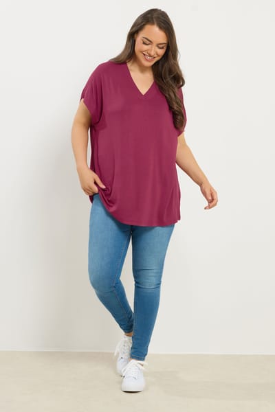 Yours Roze Tshirt Met Aangegroeide Mouwen Size 66-68