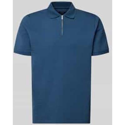regular fit poloshirt met structuurpatroon
