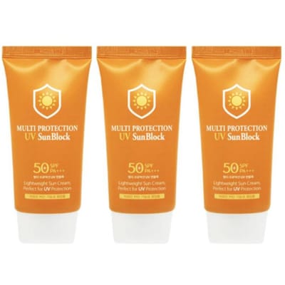3W CLINIC Multi Protection UV Sun Block SPF50 70ml # 70ml x 2pcs