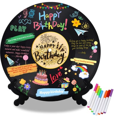 Dailygoods- Gastenboek 29,7 cm - Vinylplaat - Alternatief - Decoratie - Kerstfeest - Inclusief 6 kleuren pennen - Herinneringsboek