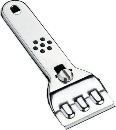 reinigingsschraper 13 x 4,5 cm RVS chroom