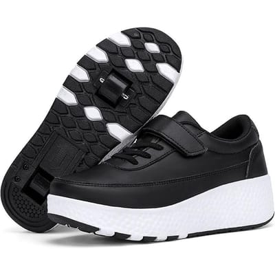 Dubbele Wielen Wegloop Schoenen, Beginner Skates, Jongens en Meisjes, Studenten, Tieners, Wiel Schoenen, Dubbeldoel Schoenen, Lichtgewicht 39