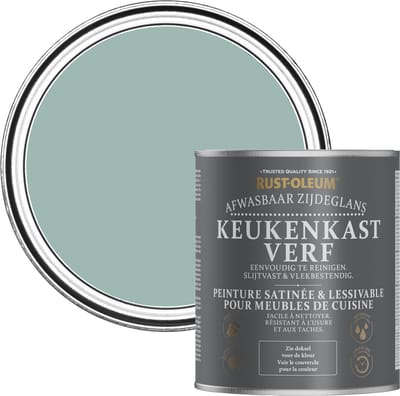 Rust-Oleum Blauw Keukenkastverf Zijdeglans - Kustblauw 750ml