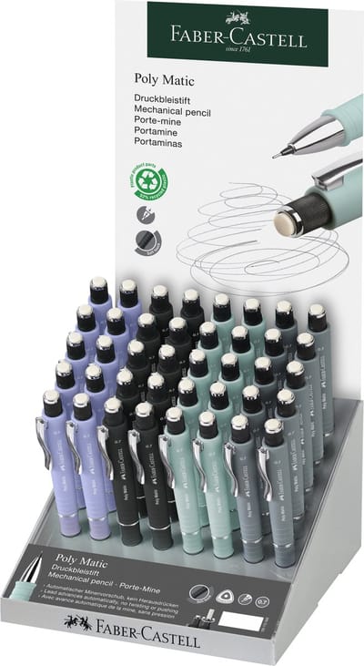 Faber-Castell vulpotlood - Polymatic - lijnbreedte 0,7mm - display 40 stuks - FC-133341