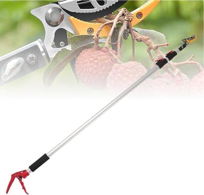 Telescopische Snoeischaar - Lange steel - Takken Snoeien - Draaibare Messenkop - 5 Meter - Grijs