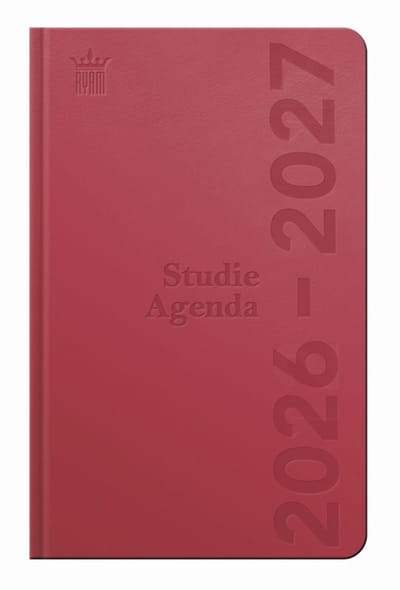 Ryam | Studie agenda DeLuxe | 2026/2027 | Genaaid gebonden | 12 mnd | B6 | Rood |