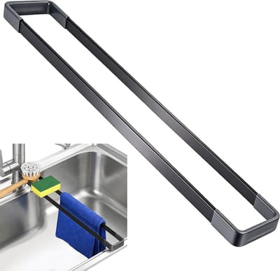 Narrow Sponge Holder voor de Keuken, Ideaal voor Afwasborstels, Sponsen en Keukenhanddoeken, 43 cm Lang