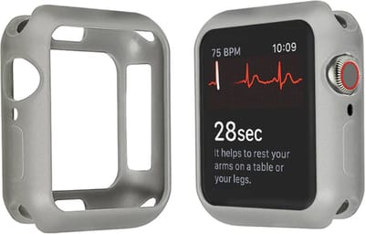 DrPhone FC2 - 42mm Case – Kras en Schokbestendig TPU Hoese - Geschikt voor Apple Watch 42mm - Grijs
